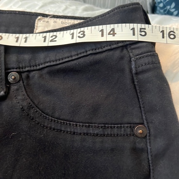 Rag & Bone, Black Jeans,Skinny Jeans Black Plush Button & zipper fly, Size 27 - Picture 11 of 12